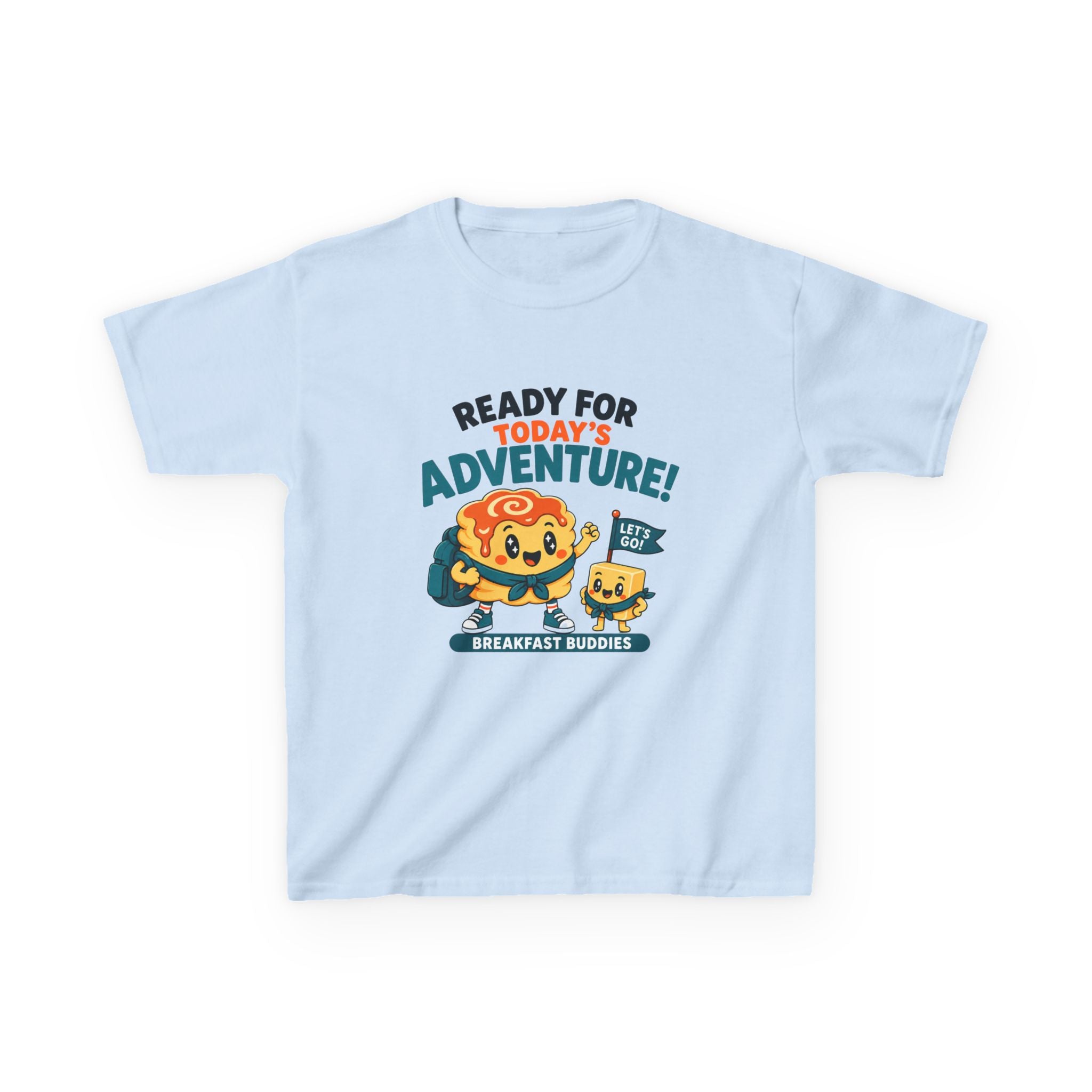 Kids Breakfast T-Shirt — 'Ready for Today’s Adventure!' Pancake Graphic Tee