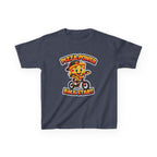 Kids BMX T-Shirt — 'Pizza Power' Cute Pizza Character Riding Bike Graphic Tee