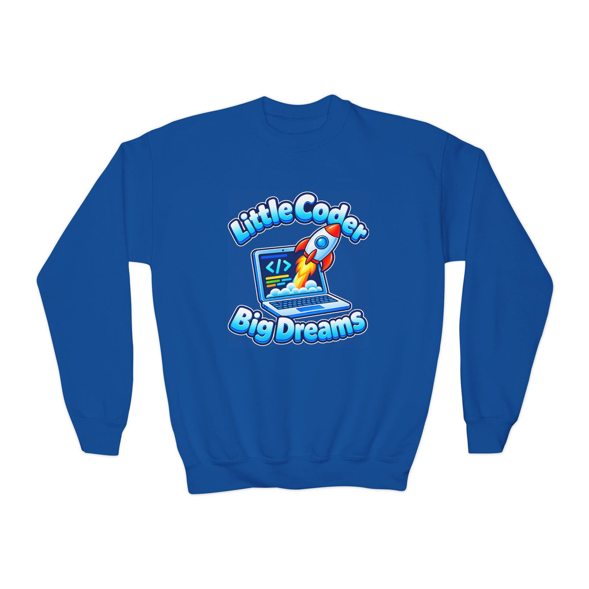 Kidxtr™ Kids Lil Coder Crewneck Sweatshirt — 'Code It Up' Youth Graphic Sweatshirt