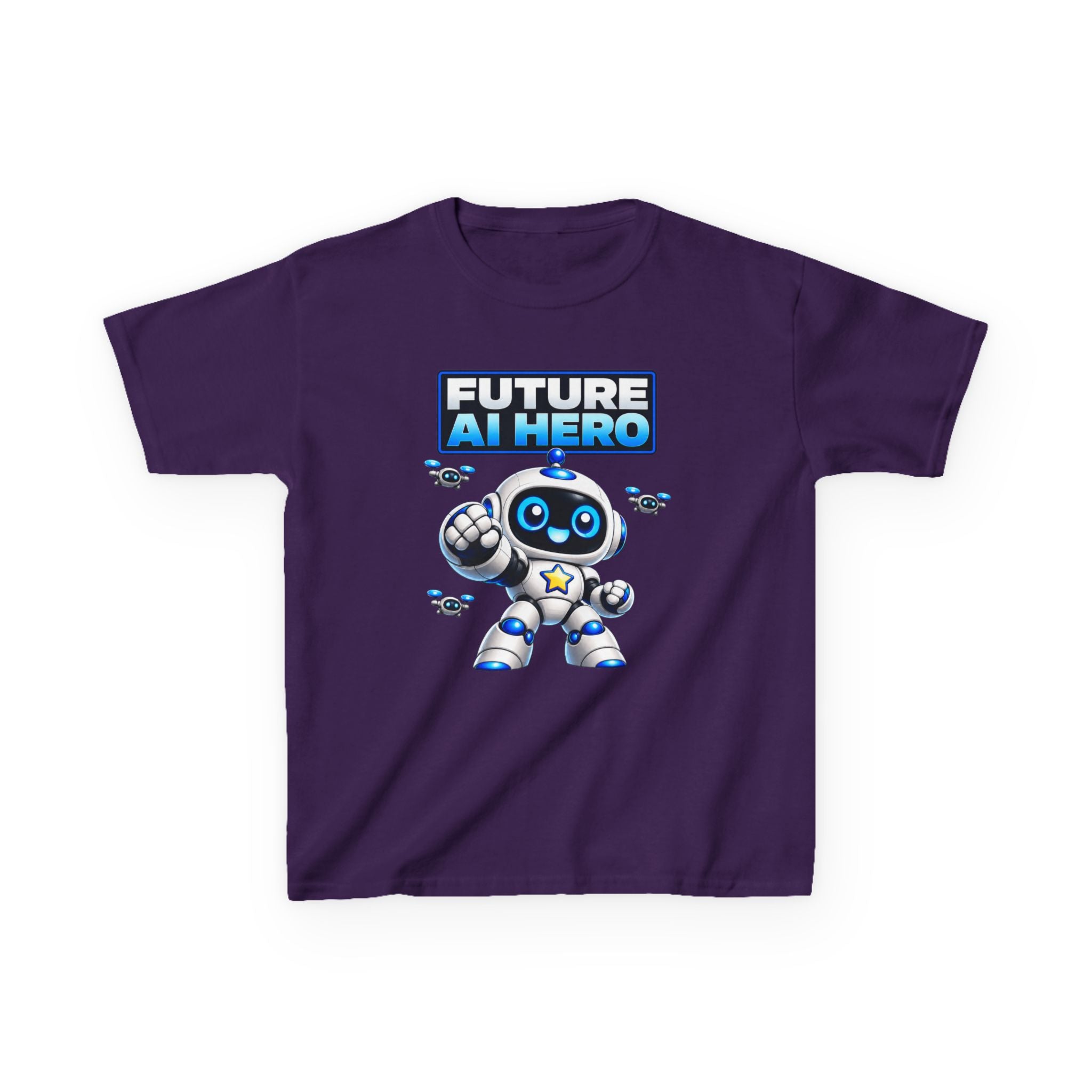 Kids Robot T-Shirt — 'Future AI Hero' Cute Robot STEM Graphic Tee