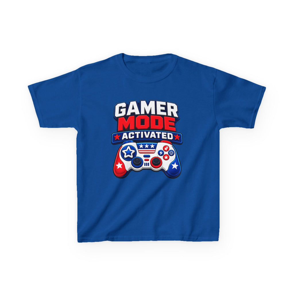 Kids Gamer T-Shirt — "Fireworks Mode Activated" Patriotic Tee