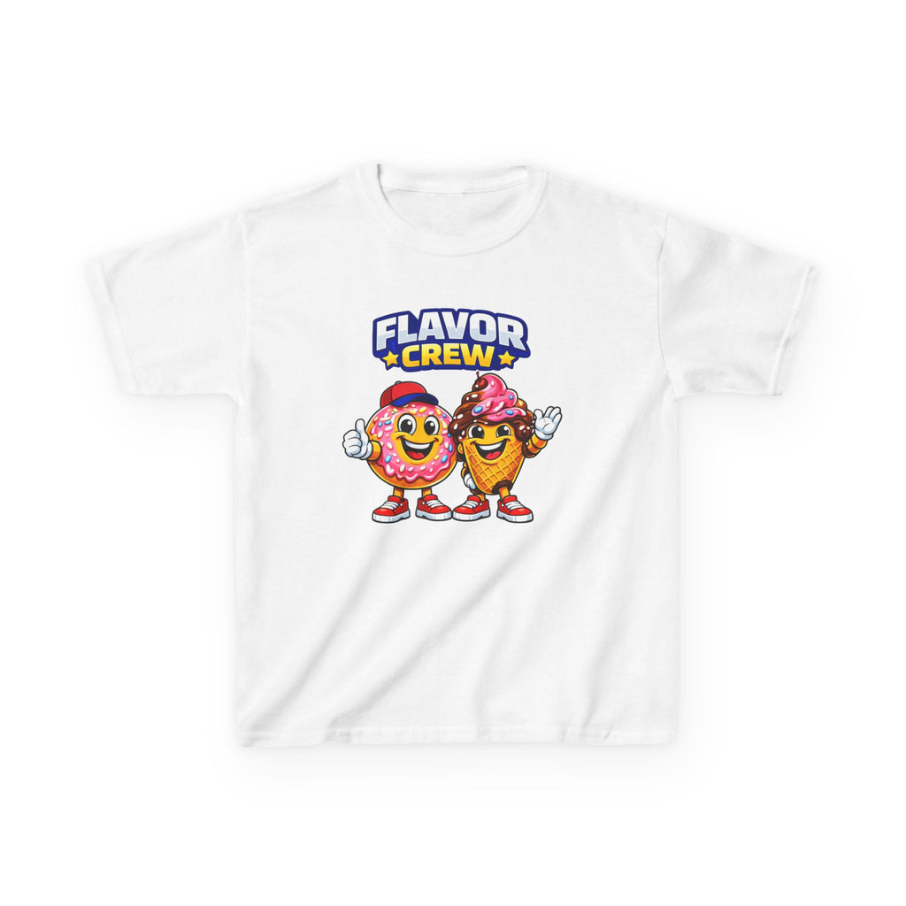Kids Food T-Shirt — 'Flavor Crew' Donut & Ice Cream Graphic Tee
