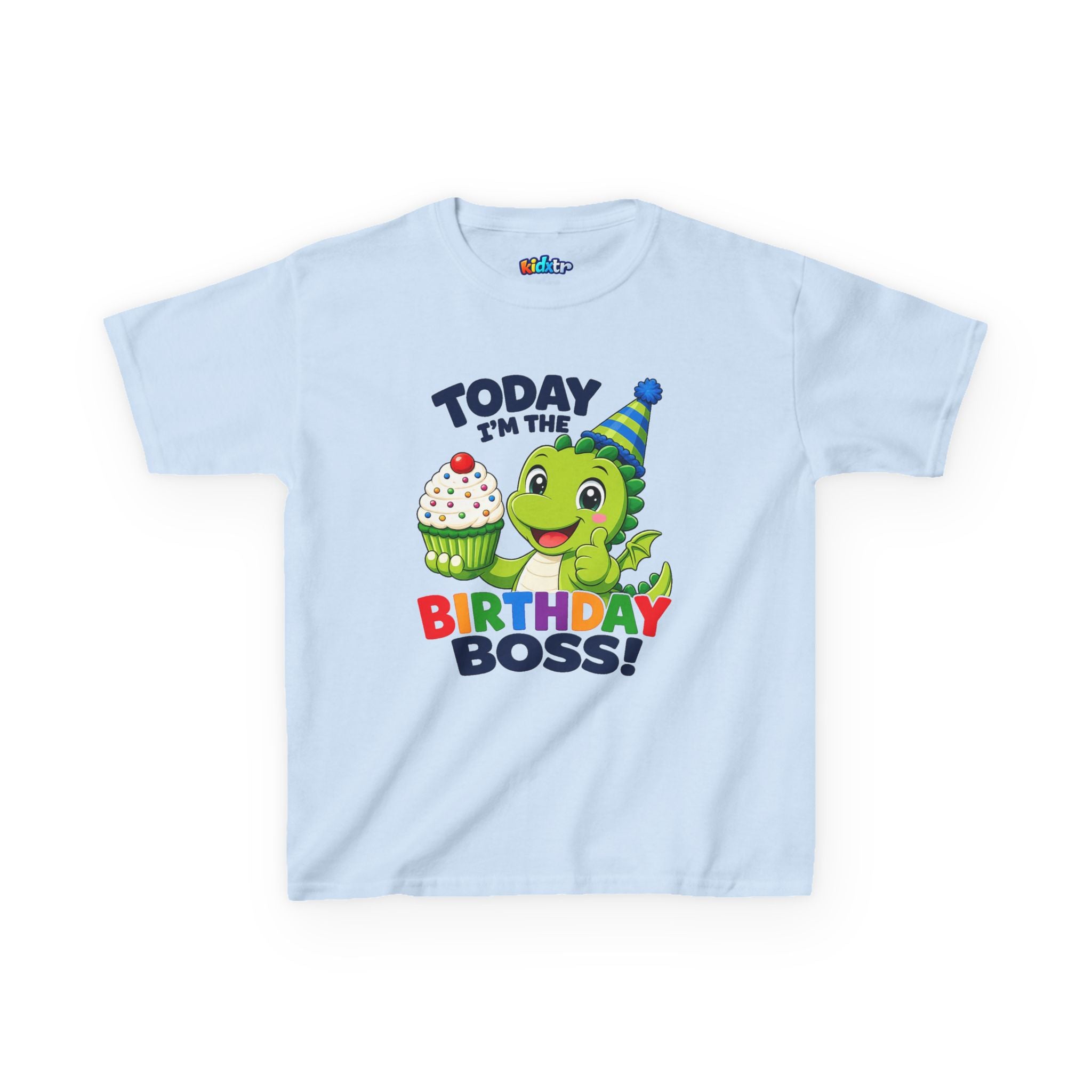 Kidxtr™ Kids Birthday T-Shirt — 'Today I’m the Birthday Boss' Party Turtle Graphic Tee
