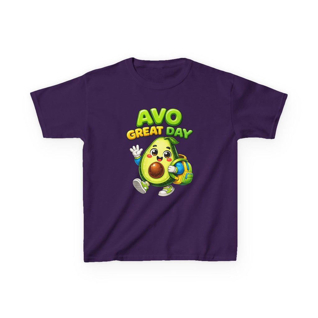 Kids Tee — "Avo Great Day" Cute Avocado Backpacker Shirt