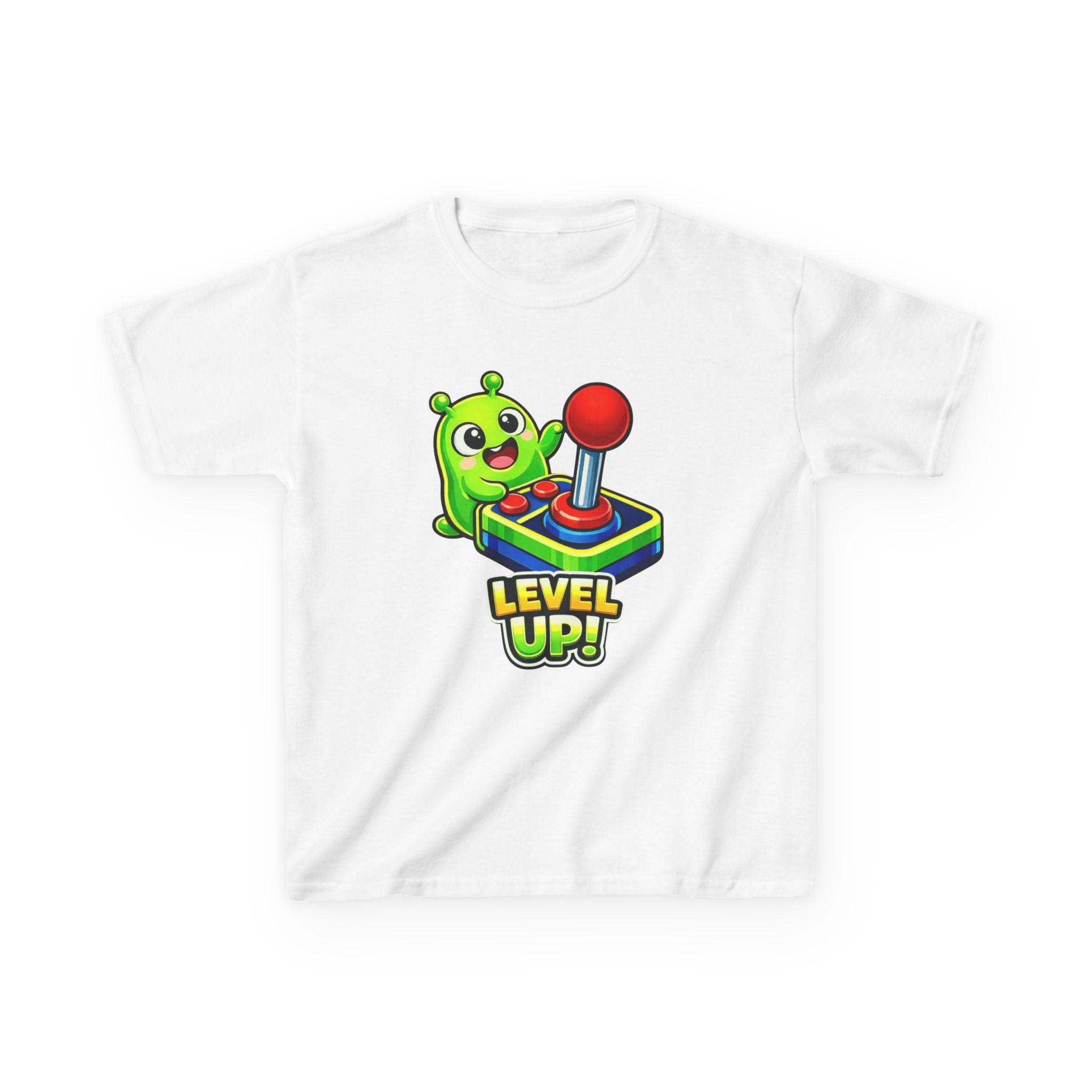 Kids Gamer T-Shirt — 'Level Up!' Gamer Alien Graphic Tee