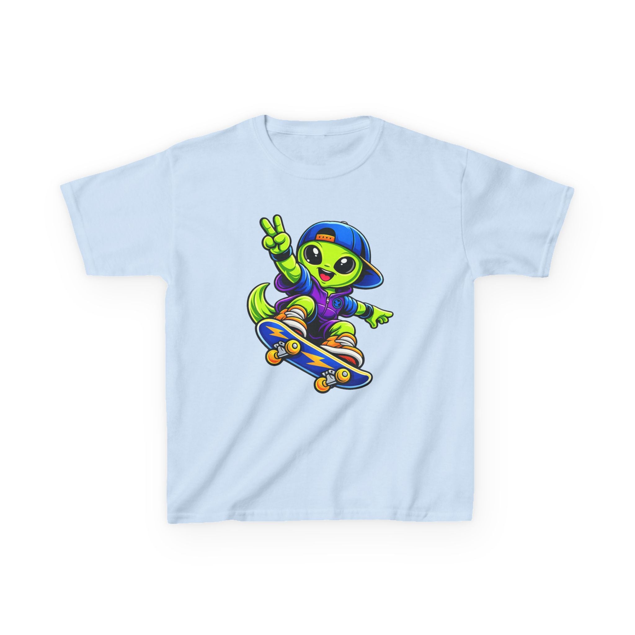 Kids Alien T-Shirt — 'Skate or Alien' Skateboard Graphic Tee
