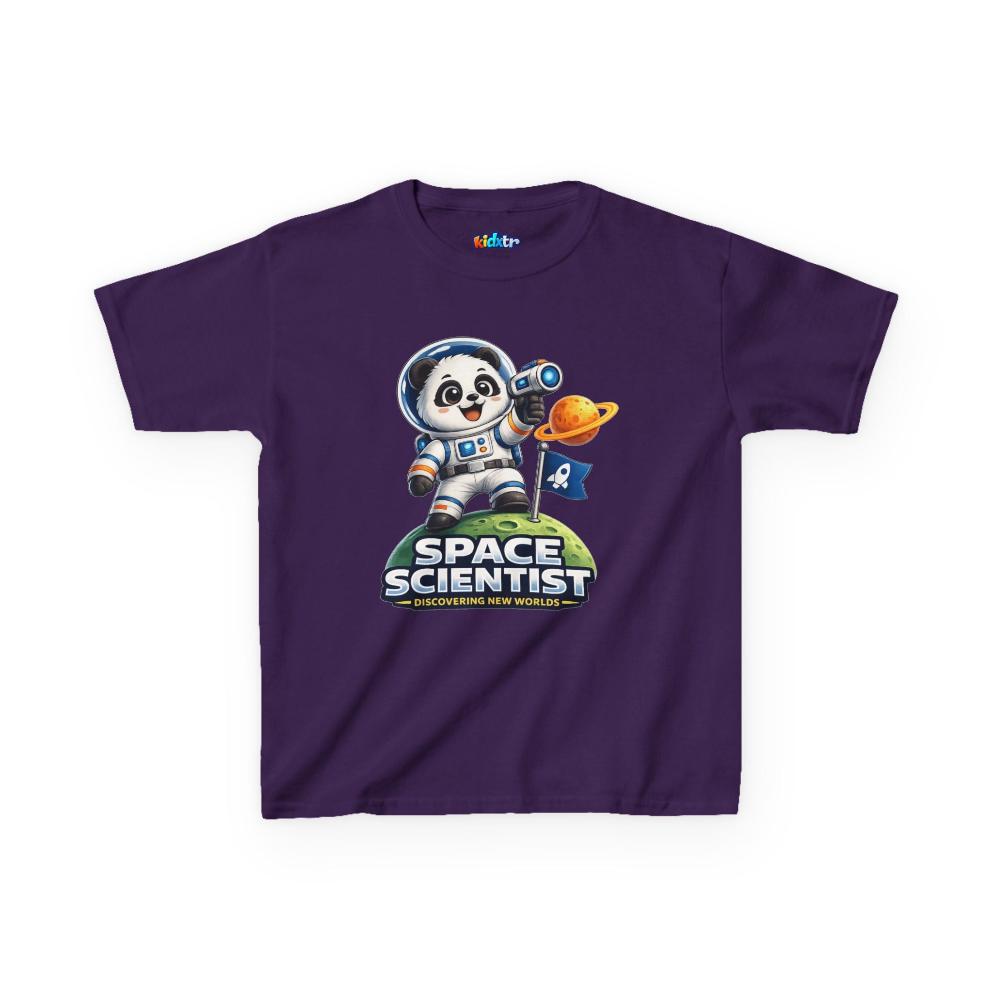 Kidxtr™ Kids Space T-Shirt — 'Space Scientist' Panda Astronaut Graphic Tee