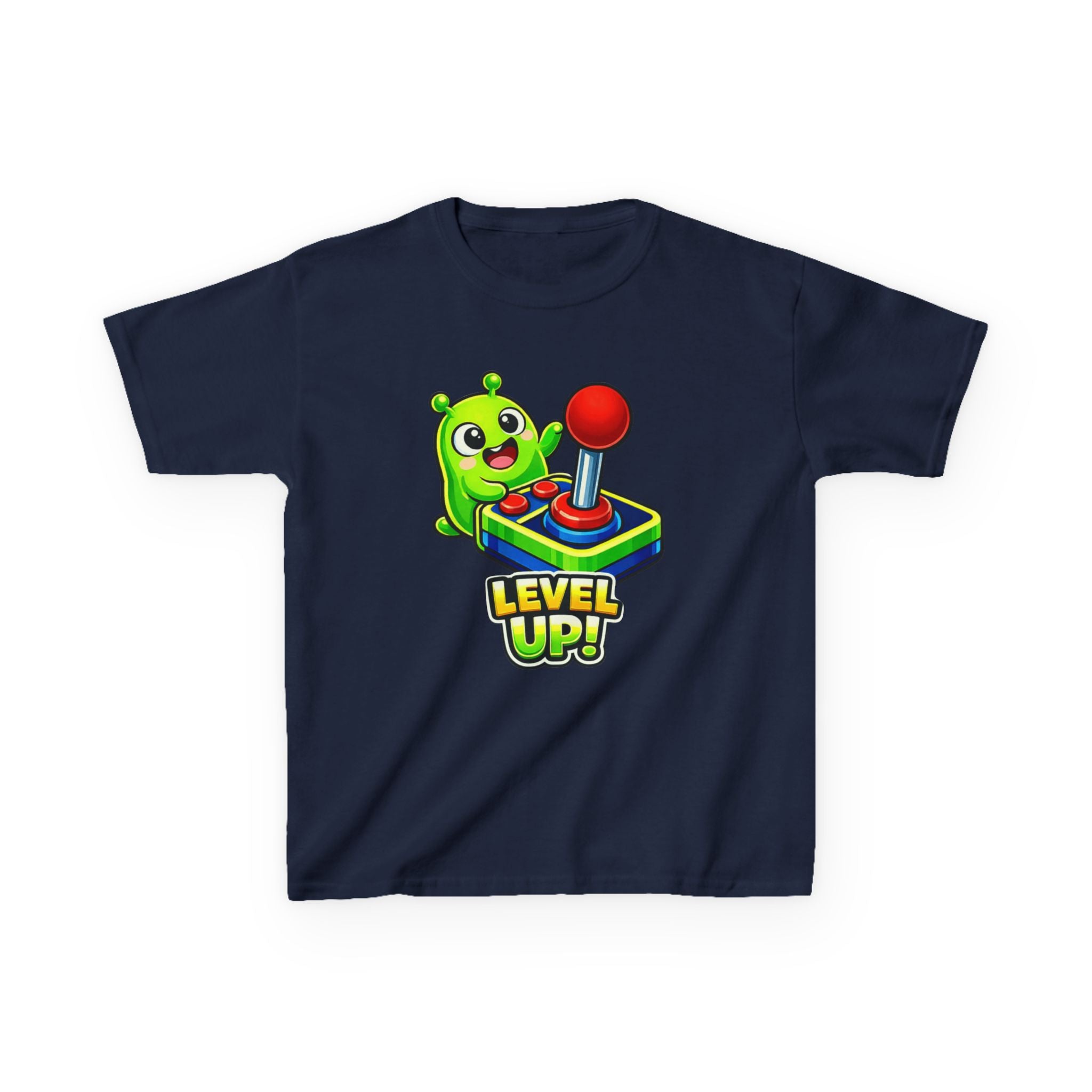 Kids Gamer T-Shirt — 'Level Up!' Gamer Alien Graphic Tee