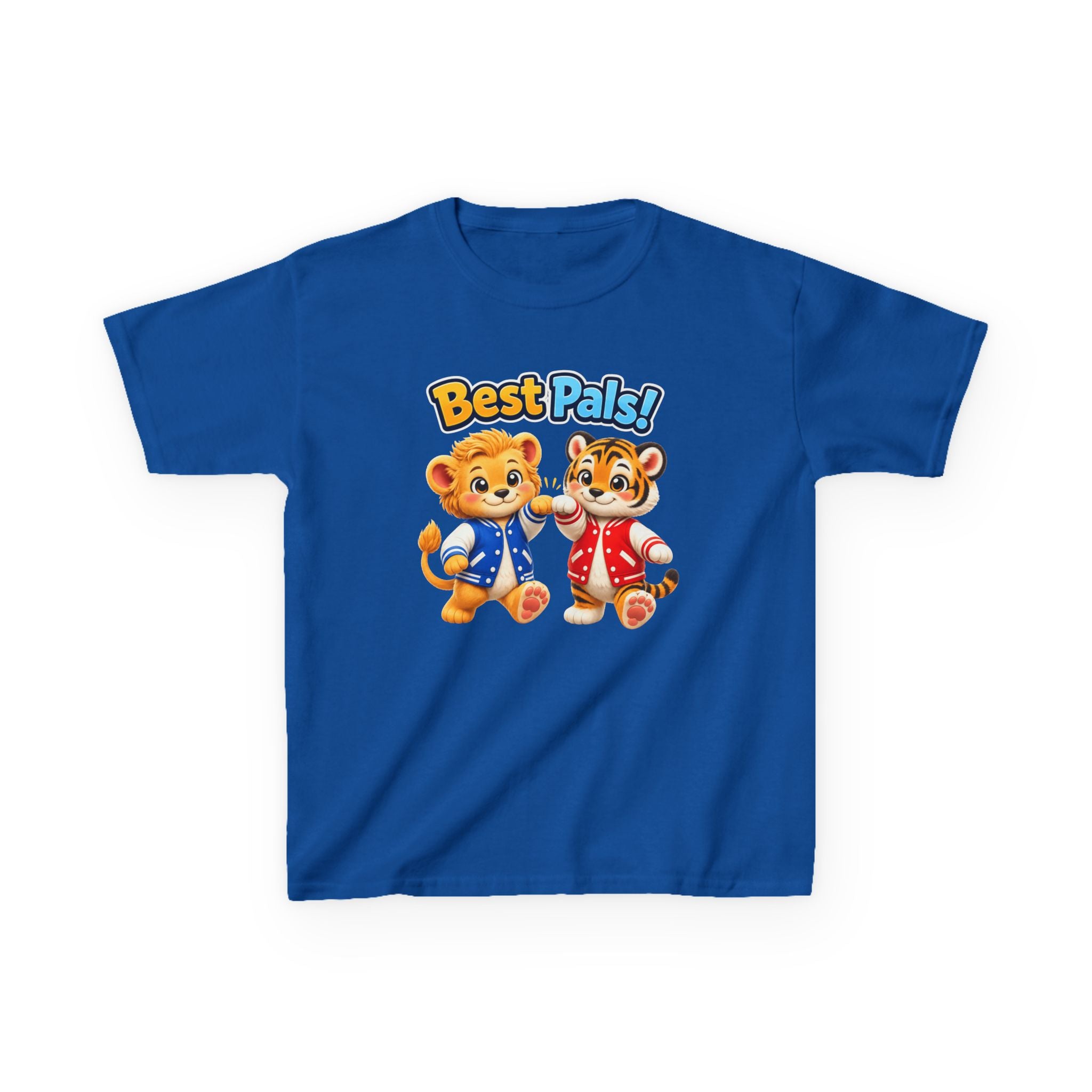 Kids Animal Friends T-Shirt — 'Best Pals!' Cute Teddy & Tiger Graphic Tee