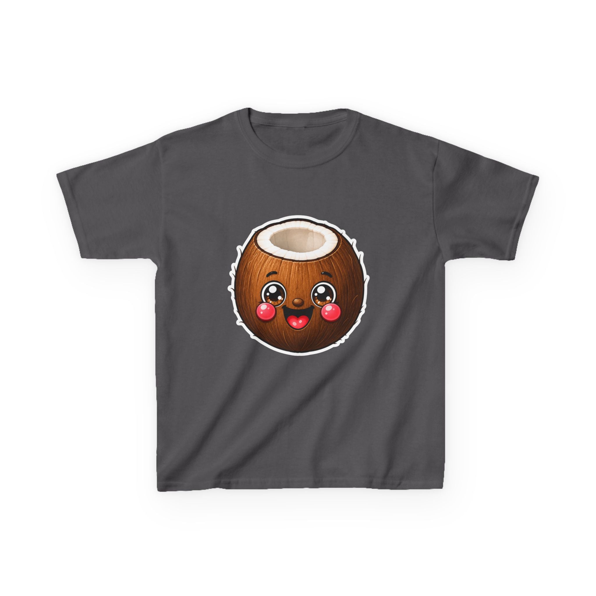 Kids Coconut T-Shirt — 'Tropical Vibes' Cute Kawaii Coconut Fruit Graphic Tee