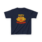 Kidxtr™ Kids Football T-Shirt — 'Football & Pizza' Cartoon Food Sports Graphic Tee
