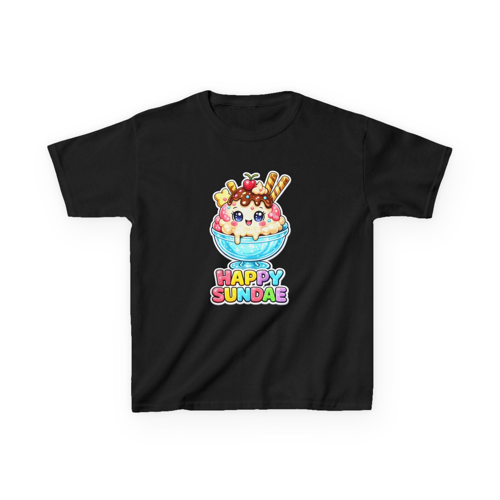 Kids Ice Cream T-Shirt — 'Happy Sundae' Kawaii Graphic Tee
