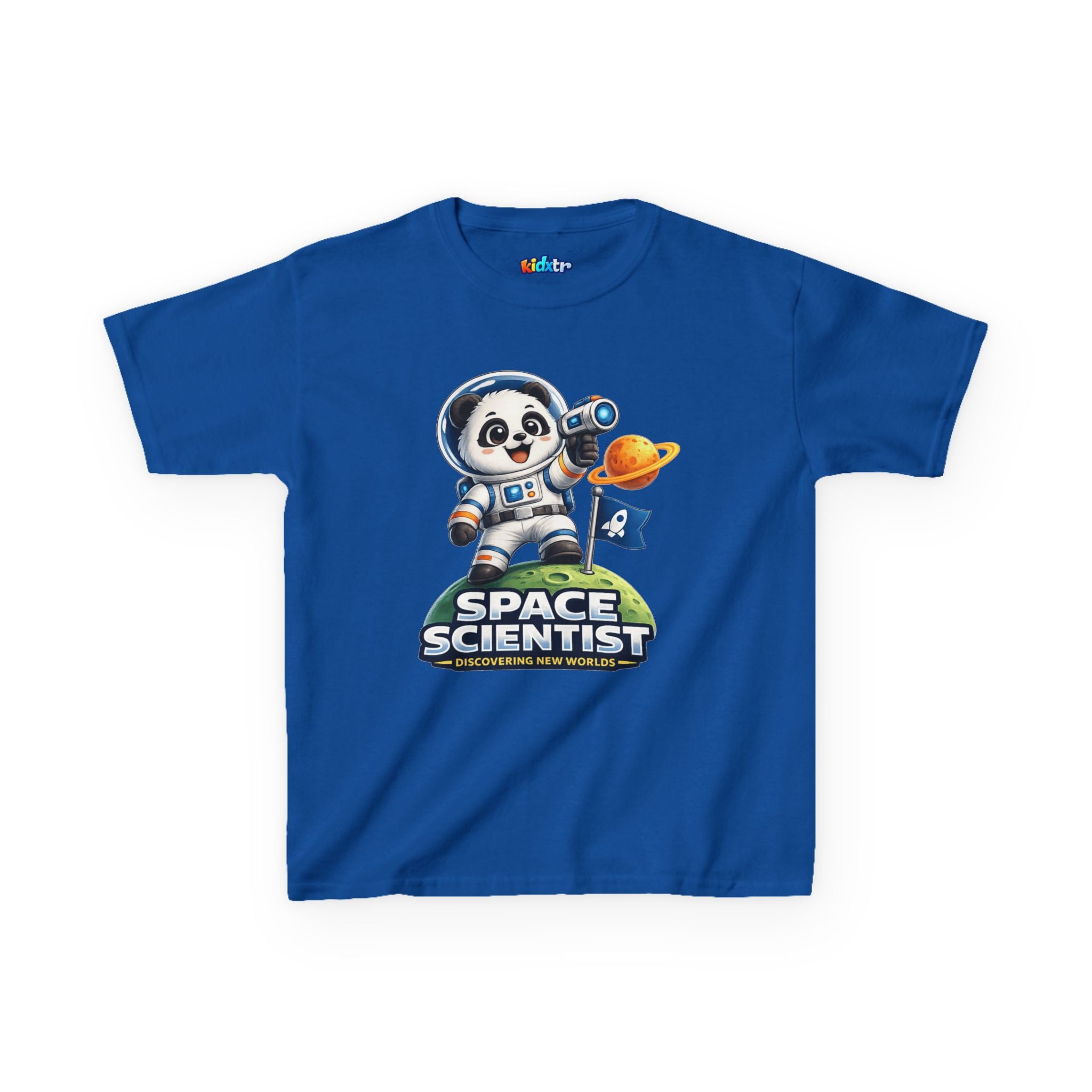 Kidxtr™ Kids Space T-Shirt — 'Space Scientist' Panda Astronaut Graphic Tee