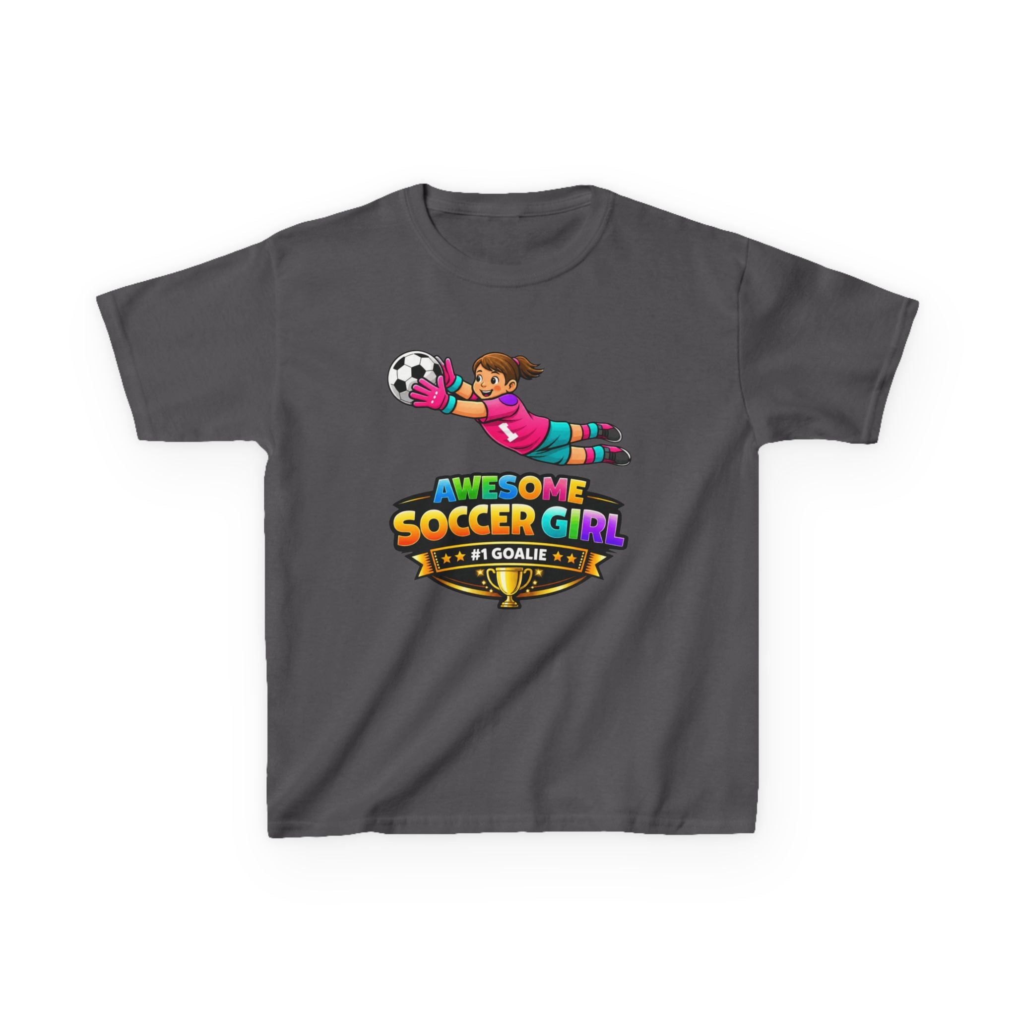 Kids Soccer Goalie T-Shirt – Dive & Save Graphic Tee