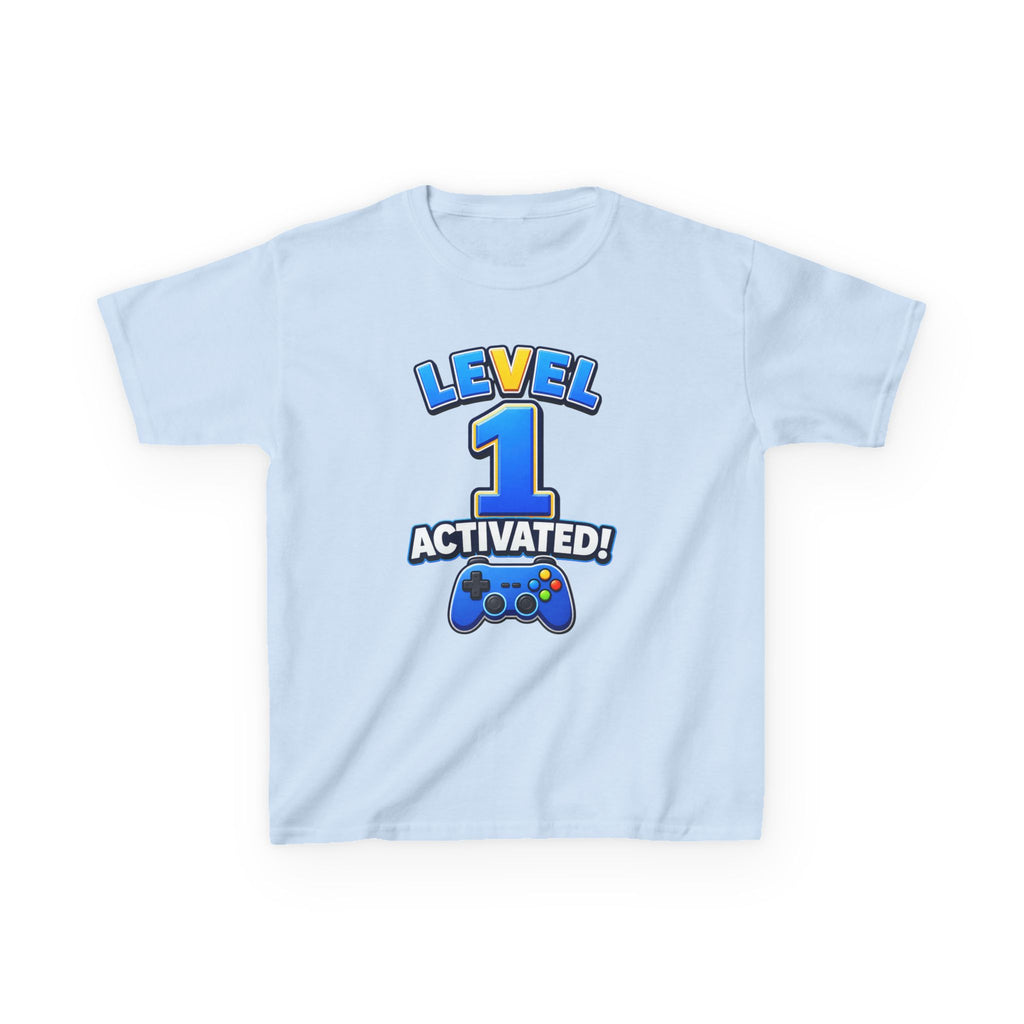Kids Birthday T-Shirt — 'Level 1 Activated!' Birthday Gaming Graphic Tee