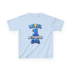 Kids Birthday T-Shirt — 'Level 1 Activated!' Birthday Gaming Graphic Tee