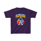 Kidxtr™ Kids Space T-Shirt — 'My First Stop: The Moon' Astronaut Graphic Tee