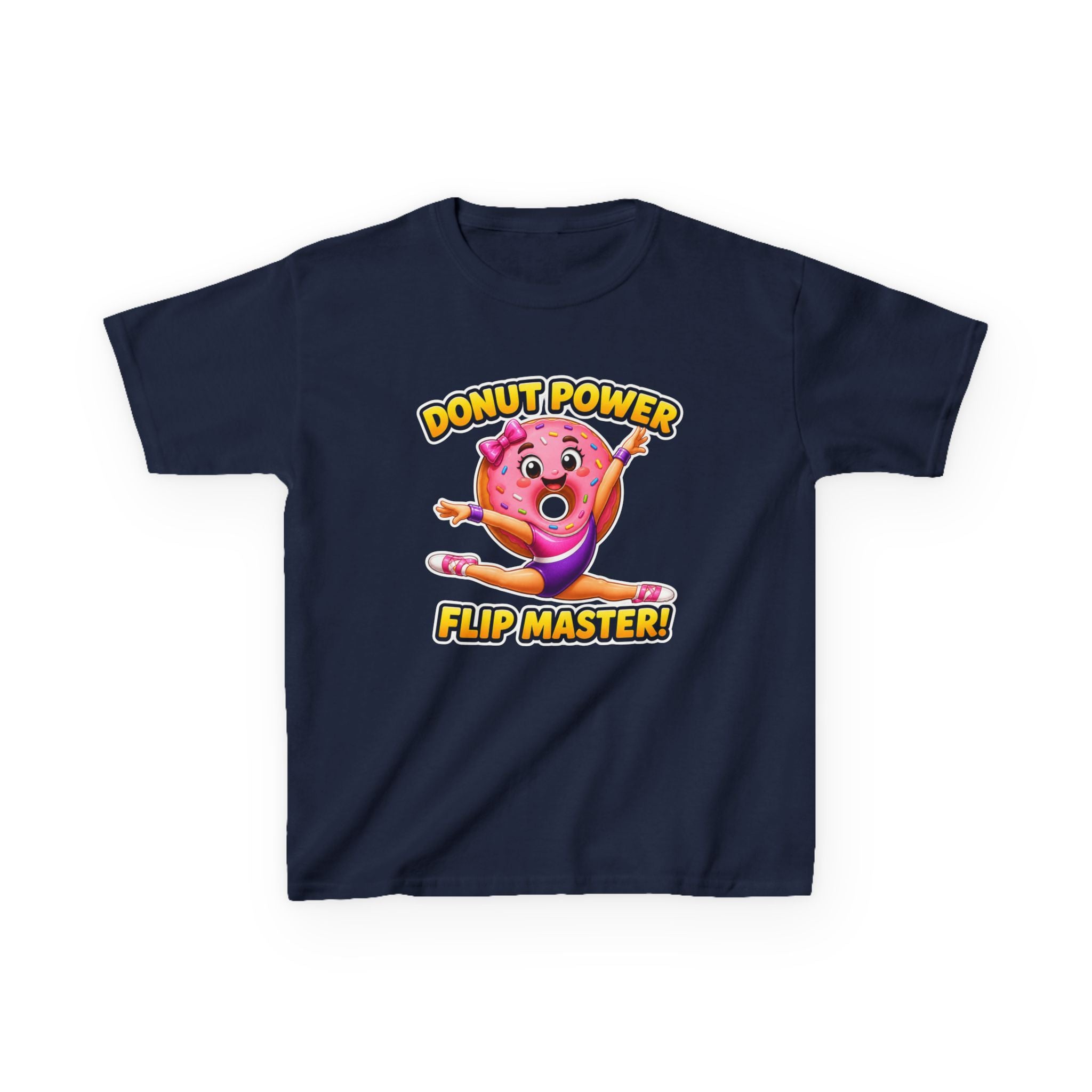 Kids Gymnastics T-Shirt — 'Donut Power' Flip Master Graphic Tee