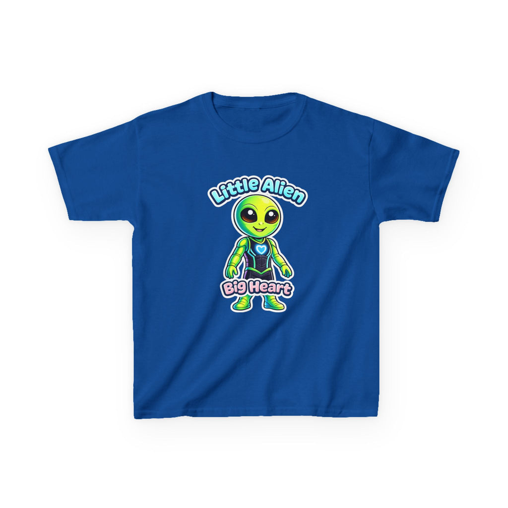 Kids Alien T-Shirt — 'Little Alien, Big Heart' Cute Space Graphic Tee