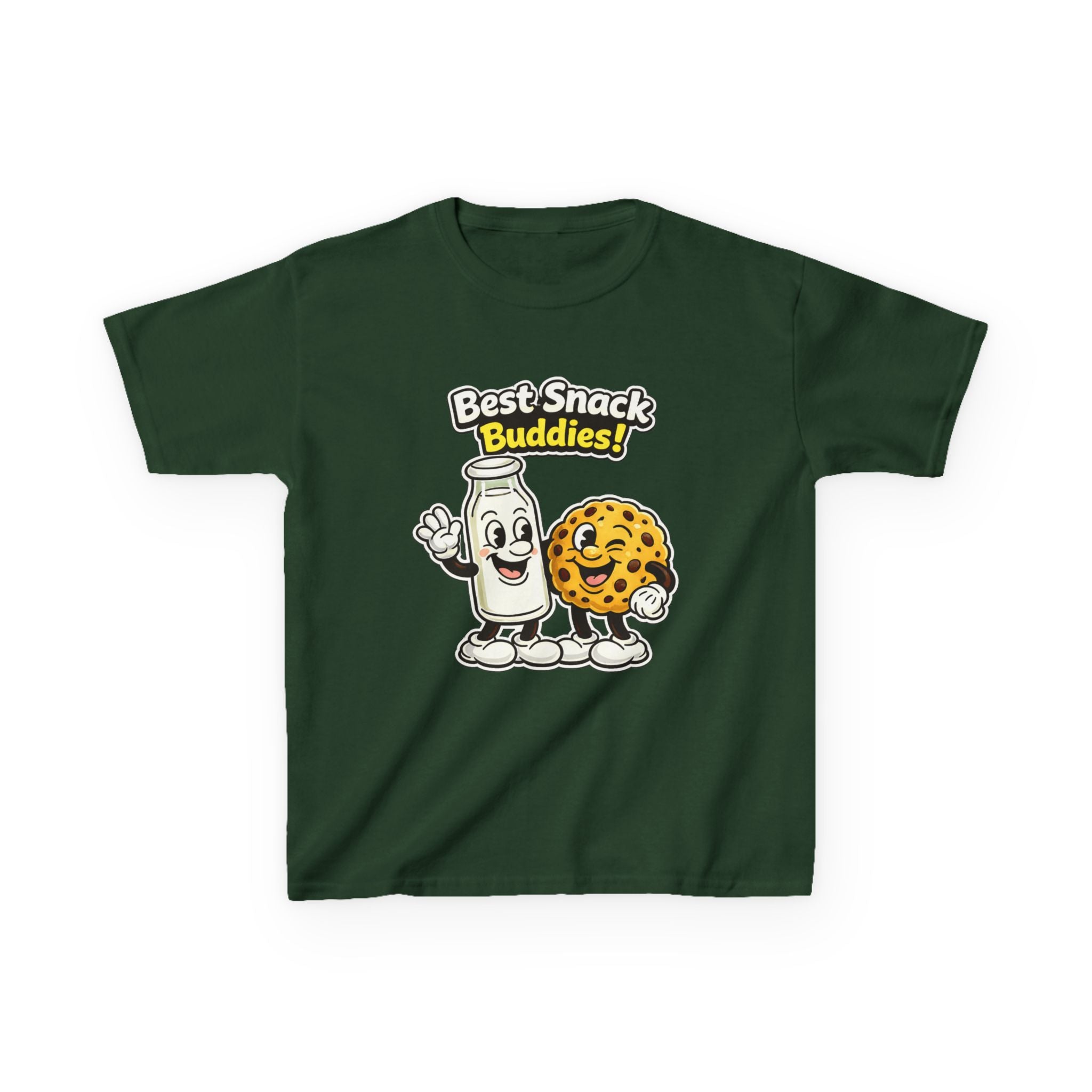 Kids Food T-Shirt — 'Best Snack Buddies!' Milk & Cookie Graphic Tee