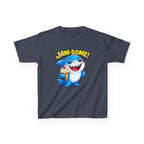 Kids Shark T-Shirt — 'Jaw-some!' Smiling Shark with Ice Cream Graphic Tee