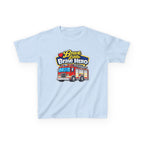 Kids Tee — "Brave Little Brave Hero" Firetruck T-Shirt Graphic