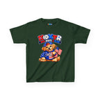 Kidxtr™ Kids Patriotic T-Shirt — 'Red, White & Blue' USA Dog Graphic Tee