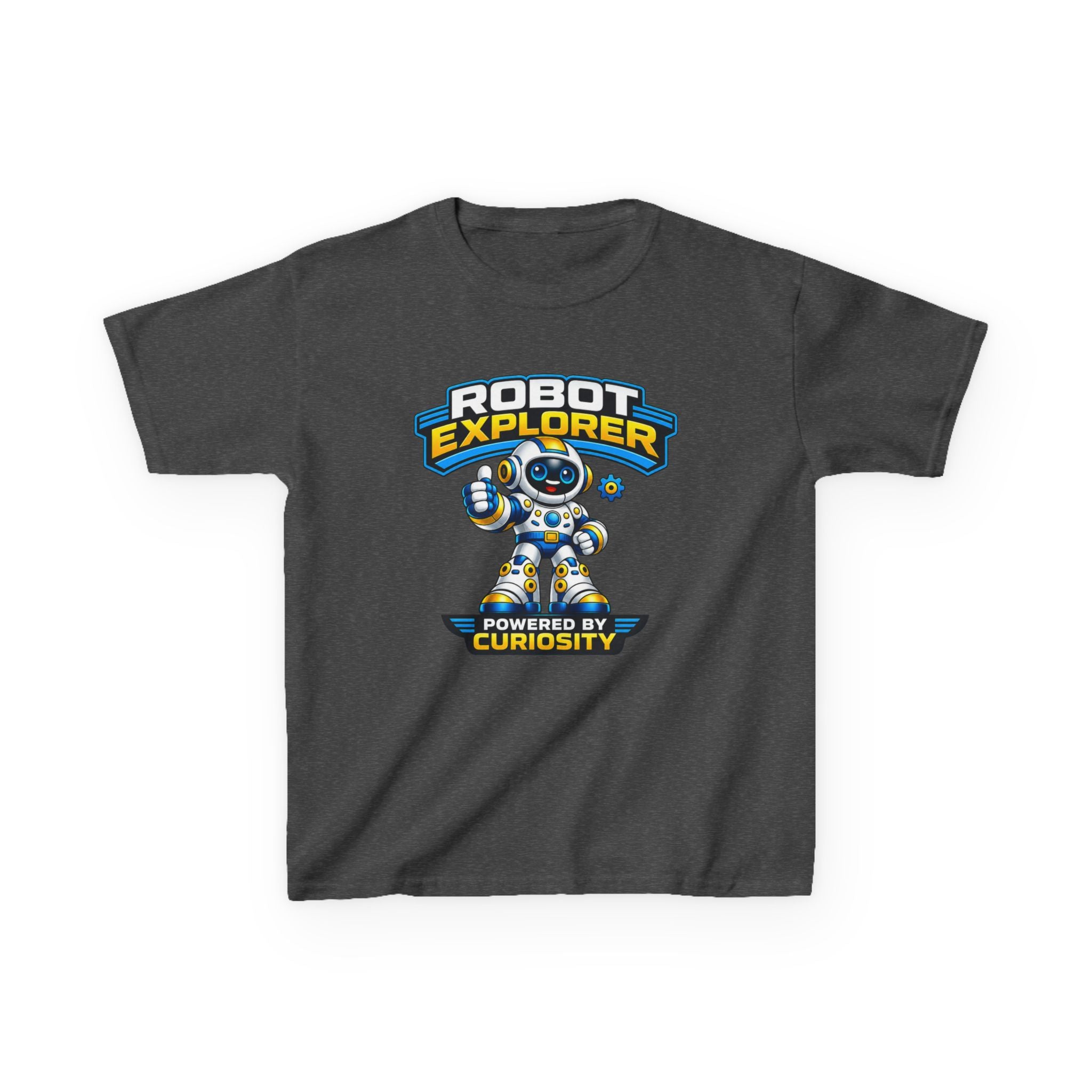 Robot Explorer Kids T‑Shirt — "Powered by Curiosity" Space Robot Tee