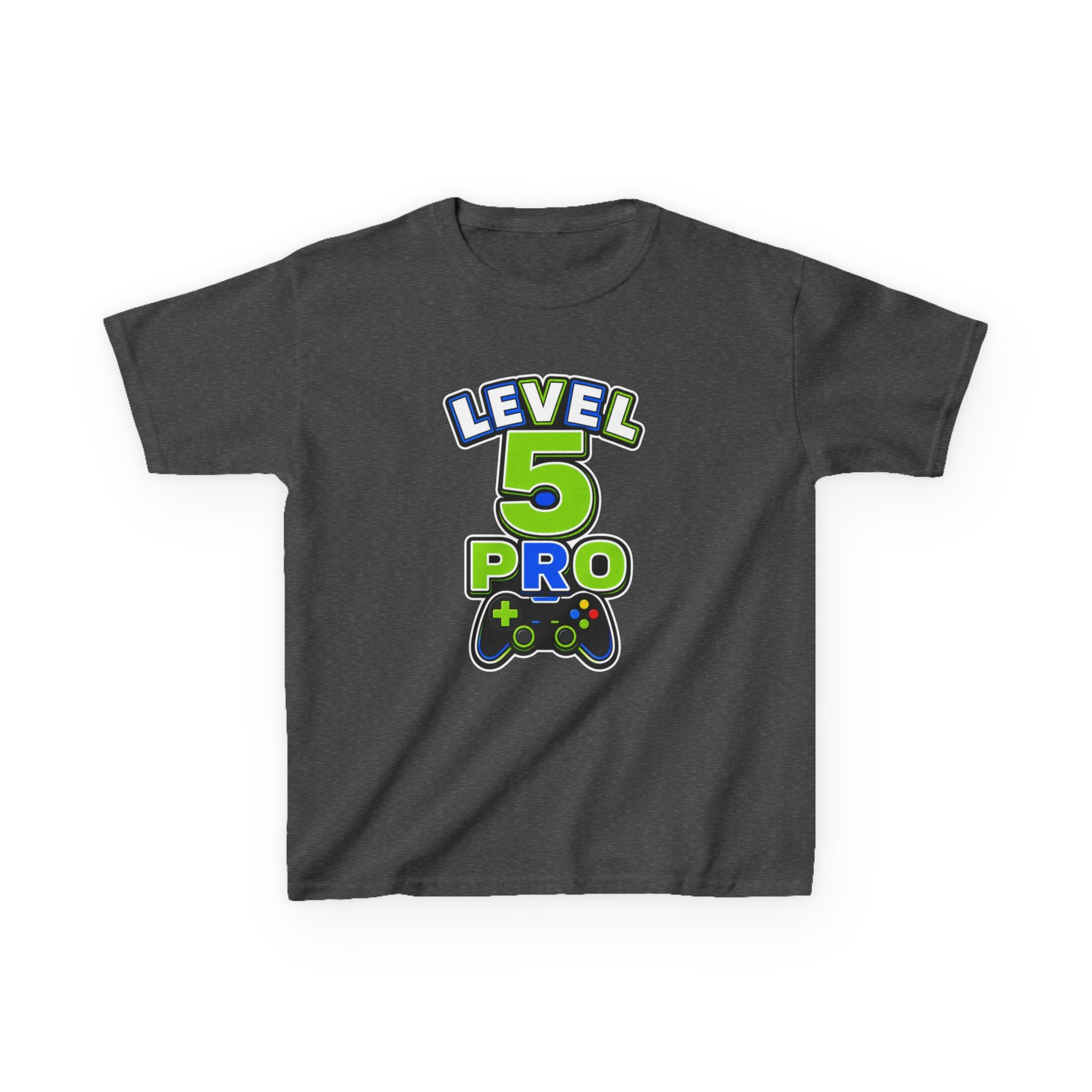 Kids Birthday Gaming T-Shirt — 'Level 5 Pro' Gamer Graphic Tee