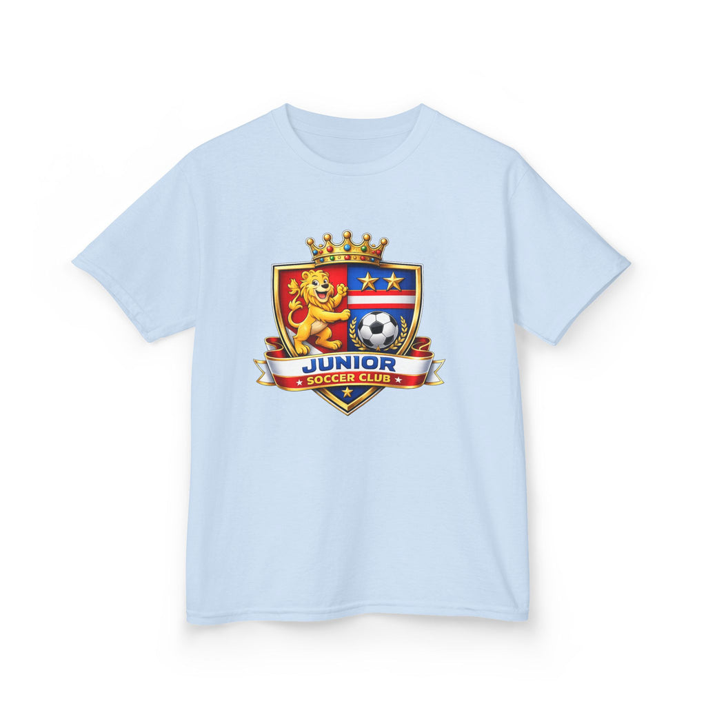 Kids Soccer T-Shirt — 'Junior Soccer Club' Crest Graphic Tee
