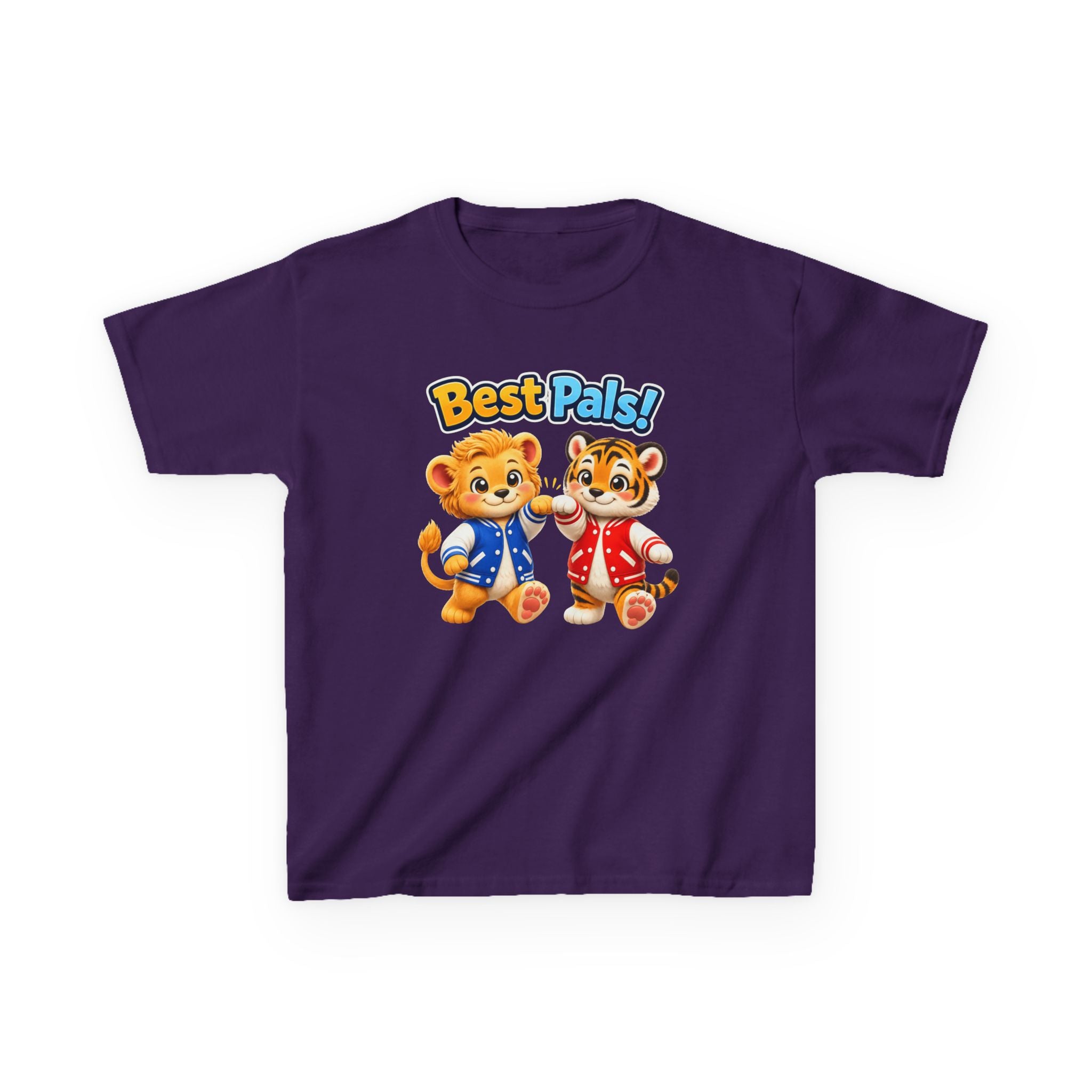 Kids Animal Friends T-Shirt — 'Best Pals!' Cute Teddy & Tiger Graphic Tee