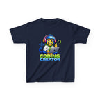 Kids Coding T-Shirt — 'Coding Creator' Cute Monkey Programmer Graphic Tee