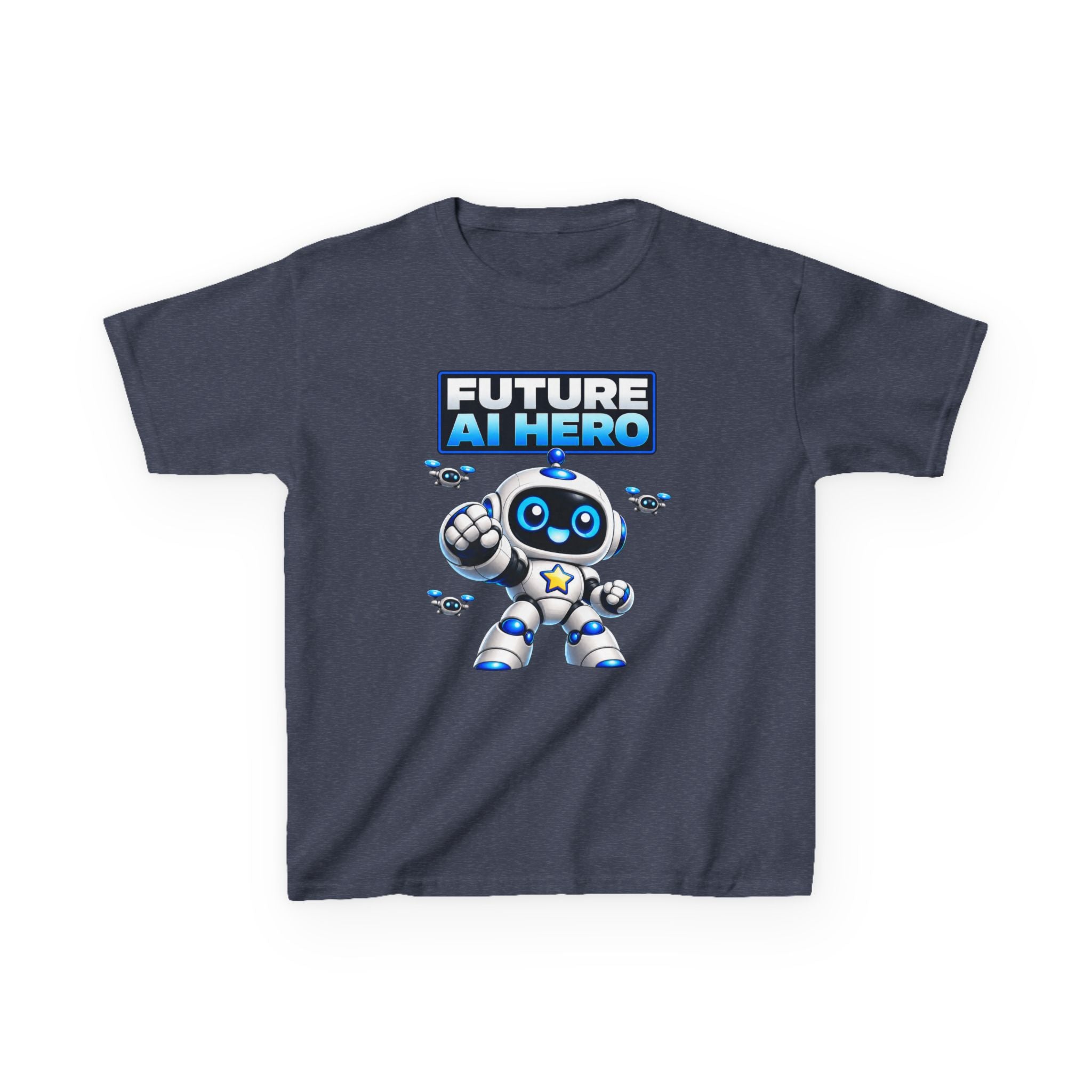Kids Robot T-Shirt — 'Future AI Hero' Cute Robot STEM Graphic Tee