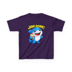 Kids Shark T-Shirt — 'Jaw-some!' Smiling Shark with Ice Cream Graphic Tee
