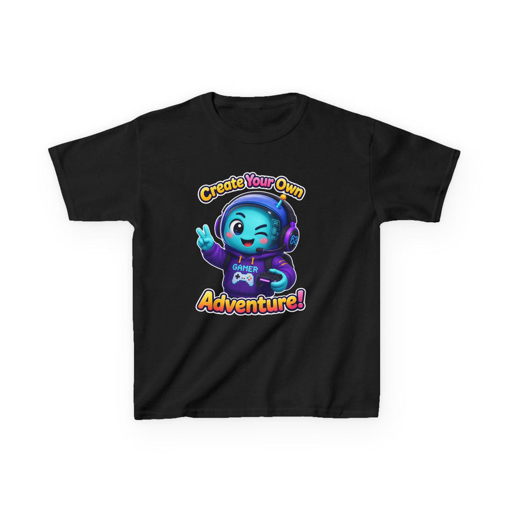 Kids Adventure T-Shirt — 'Create Your Own Adventure' Cute Alien Gamer Graphic Tee