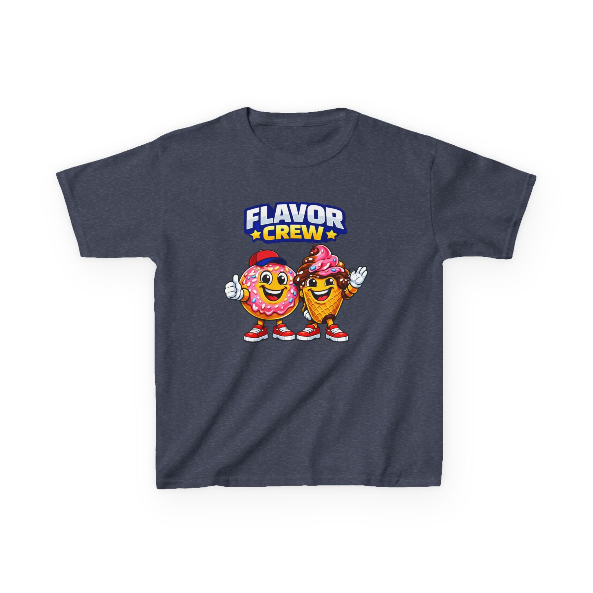 Kids Food T-Shirt — 'Flavor Crew' Donut & Ice Cream Graphic Tee
