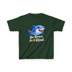 Kids Shark T-Shirt — 'Be Brave. Be Kind.' Cute Shark Graphic Tee