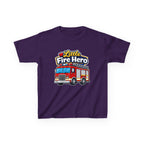 Kids Firefighter T-Shirt — 'Little Fire Hero' Firetruck Graphic Tee