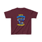 Kids Birthday T-Shirt — 'Let's Celebrate It's My Birthday!' Cartoon Party Graphic Tee