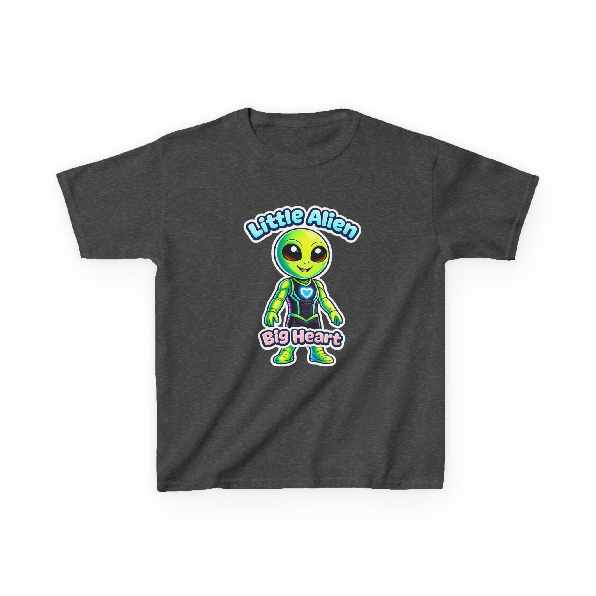 Kids Alien T-Shirt — 'Little Alien, Big Heart' Cute Space Graphic Tee