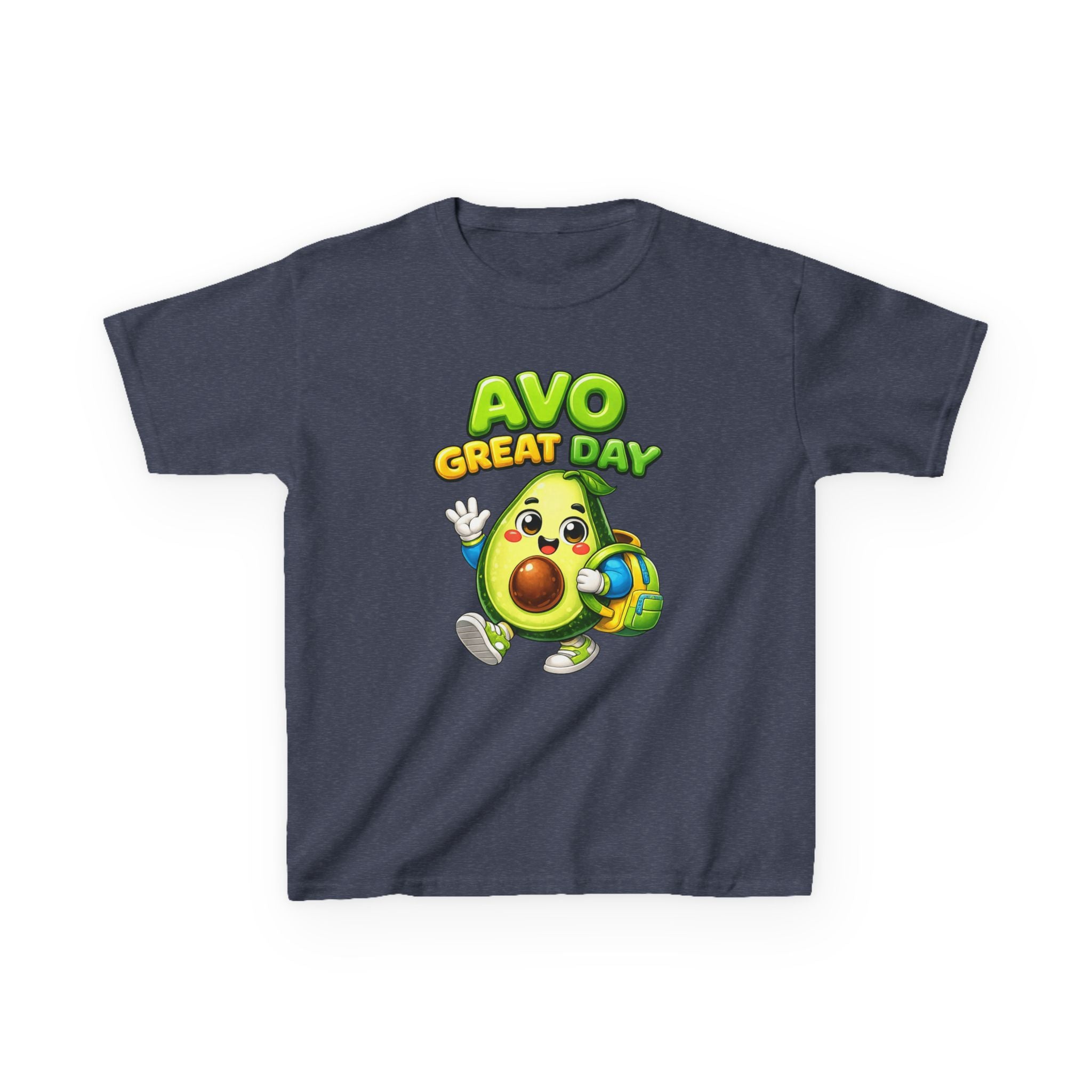 Kids Tee — "Avo Great Day" Cute Avocado Backpacker Shirt
