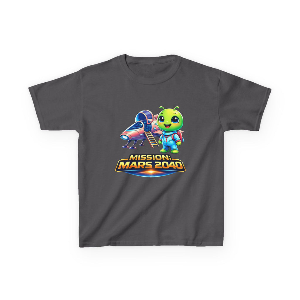 Kids Alien T-Shirt — 'Mission Mars 2040' Alien Spaceship Graphic Tee