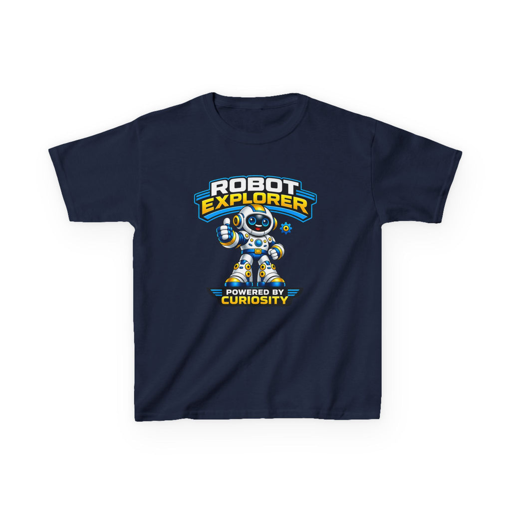 Robot Explorer Kids T‑Shirt — "Powered by Curiosity" Space Robot Tee