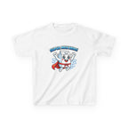 Kids Food T-Shirt — 'Super Milk Hero' Cartoon Cape Graphic Tee