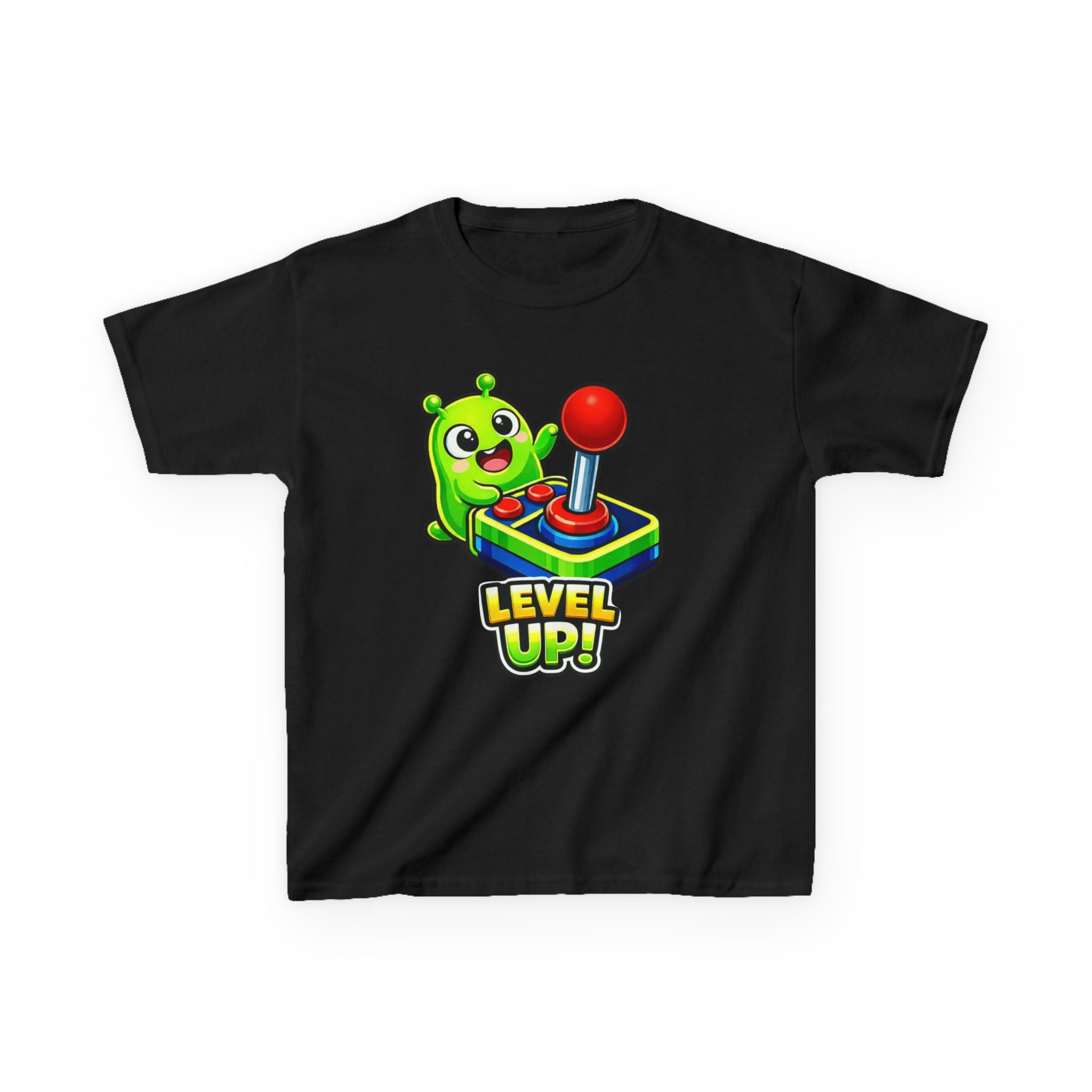 Kids Gaming T-Shirt — 'Level Up!' Gamer Alien Graphic Tee