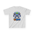 Kids Space Robot T-Shirt — 'Little Pilot, Big Robot' Cute Alien Graphic Tee