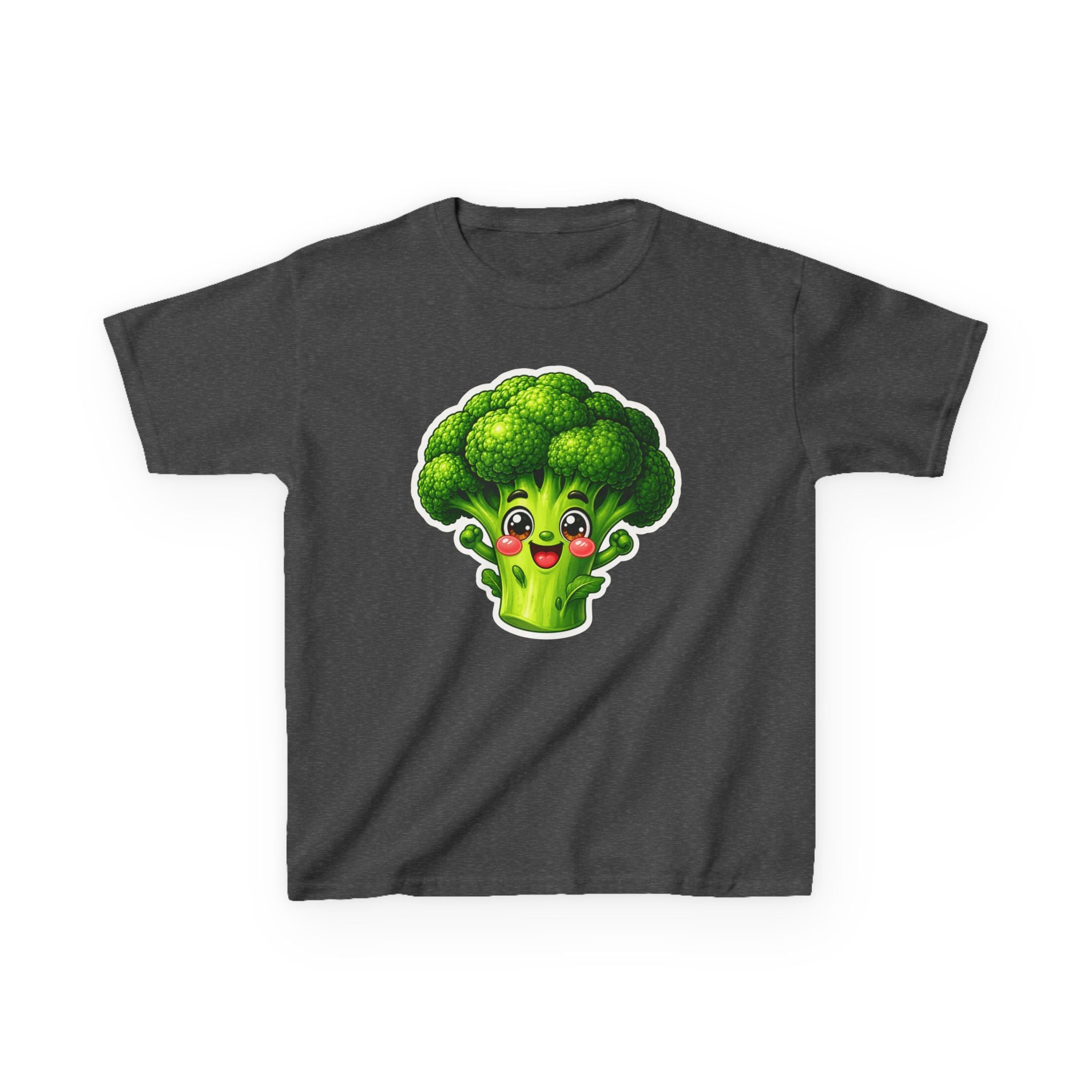 Kids Veggie T-Shirt — 'Eat Your Greens' Cute Smiling Broccoli Graphic Tee