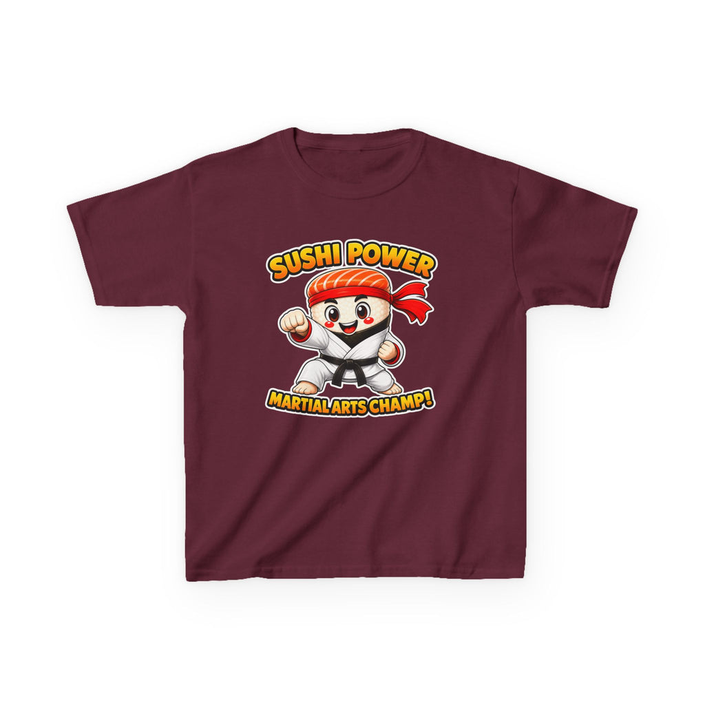 Kids Martial Arts T-Shirt — 'Sushi Power' Karate Champion Graphic Tee