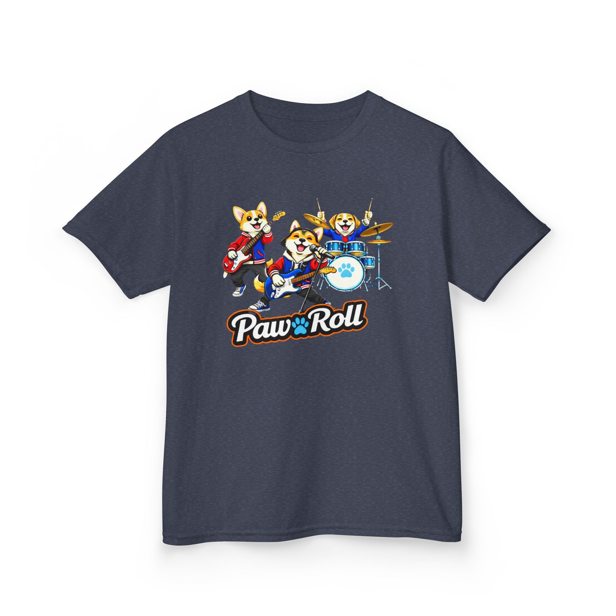 Kids Animal T-Shirt — 'Paw n’ Roll' Puppy Rock Band Graphic Tee