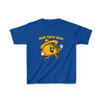 Kids Funny T-Shirt — 'Run Taco Run!' Cute Running Taco Graphic Tee